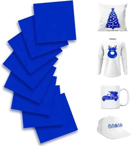 KASYU Hojas de tinta de transferencia de sublimación para prensa de tazas Cricut, 8 piezas de papel de transferencia para sublimación, papel de