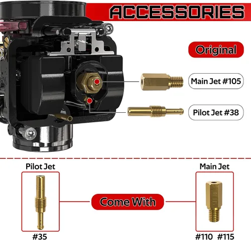 Miniatura 5 de 1PZ PW0-K21 PWK - Carburador de 1.82 pulgadas para reemplazo de carburador, rendimiento universal para motocicletas Pit Dirt Bike Off Road ATV Quad