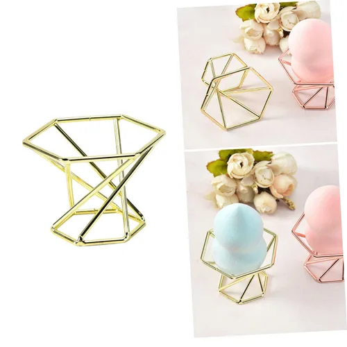 Miniatura 8 de SOLUSTRE Soporte elegante para esponja de maquillaje, 2 unidades, de acero inoxidable, diseño elegante para secado rápido, fácil acceso, para Dorado