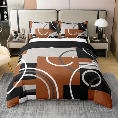 Miniatura 8 de Erosebridal Bohemian 100% Natural Cotton Duvet Cover Twin Country Southwestern Bedding Set Boho Aztec Arrows Diamond Comforter Cover Black Gray