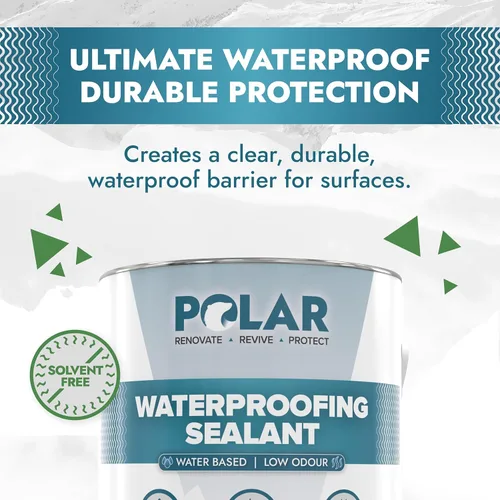 Miniatura 2 de Sellador impermeabilizante Polar – 84 onzas líquidas – Acabado transparente invisible – Revestimiento impermeable para interiores y exteriores