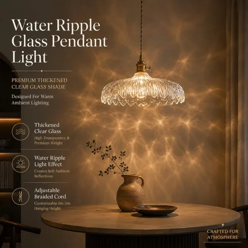 Miniatura 2 de Luces colgantes, lámpara colgante ajustable de 11.8 pulgadas, lámpara colgante de cable de 6.5 pies, pantalla de vidrio transparente, lámpara