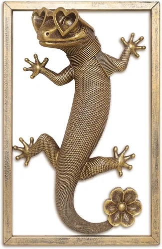 Miniatura 13 de Newinhome Decoración de pared de cabezas de animales (incluye marco de metal) esculturas de animales de resina, decoración para colgar en la pared