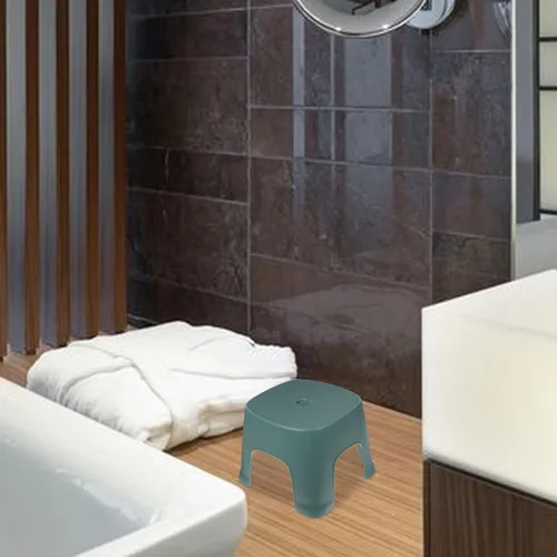 Miniatura 7 de Taburete de pie para taburete de plástico para baño, inodoro, diseño antideslizante, color para entrenamiento de inodoro y uso diario Verde
