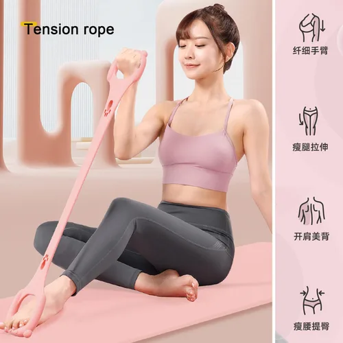 Miniatura 3 de Figura 8 bandas de resistencia de fitness con asas de 20 libras, banda de ejercicio para brazos, hombros, espalda, piernas, estiramiento, pilates
