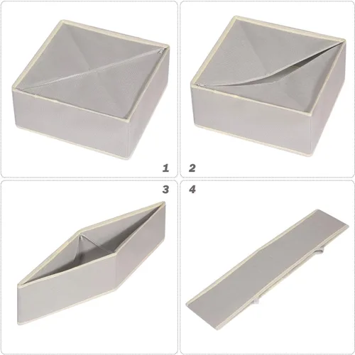 Miniatura 3 de DIOMMELL Caja de almacenamiento de tela plegable para armario, aparador, cajón, cestas de tela, contenedores divisores para ropa, ropa