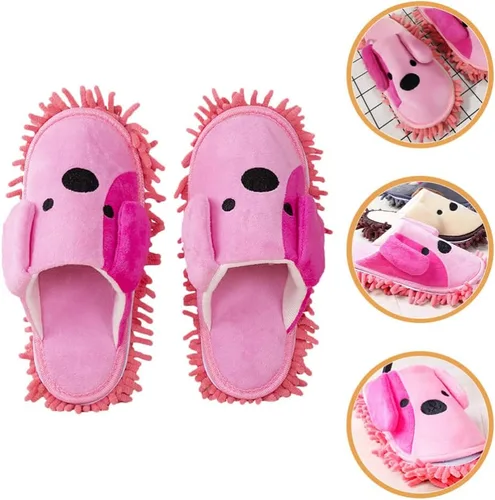 Miniatura 5 de FOMIYES 1 par de pantuflas limpiador de piso, trapeador de dibujos animados, zapatos para limpieza de piso, zapatos de mopa, zapatos de mopa húmeda