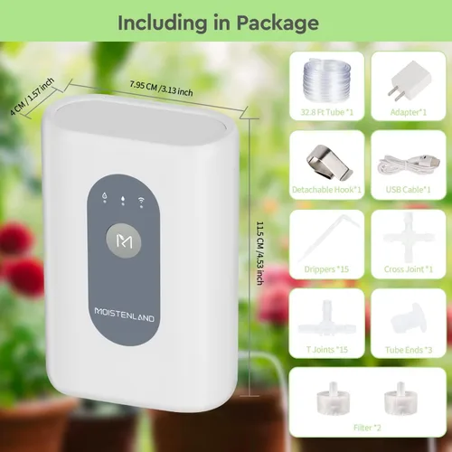 Miniatura 4 de Moistenland WIFI - Regadera automática para plantas, kit de riego por goteo automático para 15 plantas en maceta, modo de riego automático y manual