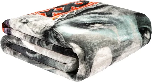 Miniatura 3 de JPI Manta de felpa – Lady Warrior – Cama Queen de 79 x 95 pulgadas – Manta de piel sintética edición especial para camas, sofá, picnic, camping