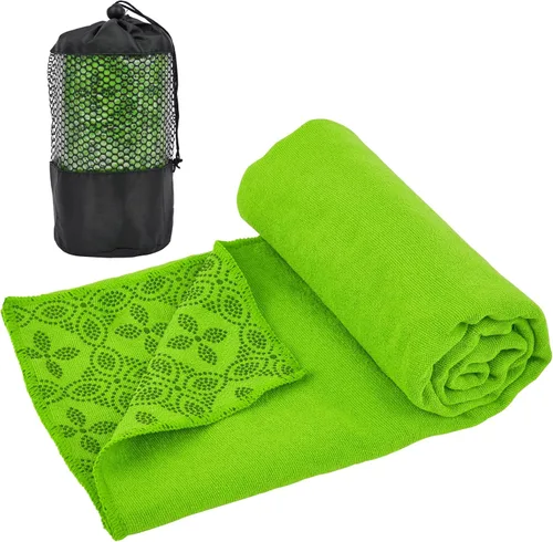 Miniatura 21 de Toallas de yoga, toalla antideslizante para esterilla de yoga caliente con puntos de agarre, manta de yoga de microfibra suave súper absorbente