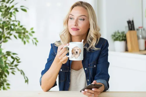Miniatura 2 de Golden Retriever - Taza de café divertida de cerámica, regalo perfecto para amantes de los perros, taza de café Golden Retriever, gran cumpleaños