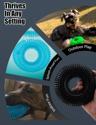 Miniatura 3 de ADUCK Juguetes masticables chirriantes para perros masticadores agresivos, limpieza de dientes para perros pequeños, medianos y grandes, juguete