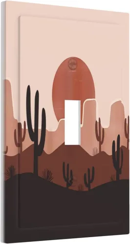 Miniatura 113 de Placa de pared de 1 cuadrilla, diseño de playa, océano, amanecer, mar, atardecer, cubierta de interruptor de luz en blanco, decorativo, sin