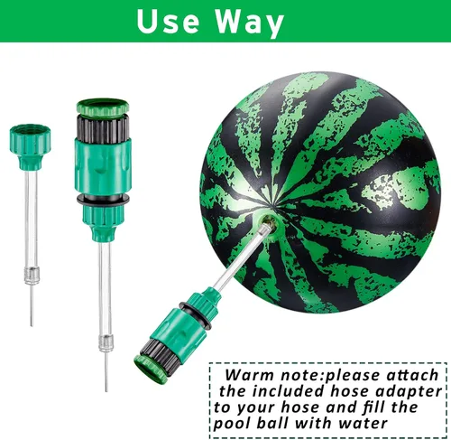 Miniatura 4 de Sumind 2 pelotas de buceo para piscina, pelota de juego submarina de 9 pulgadas con adaptador de manguera, para pasar bajo el agua, regate, buceo