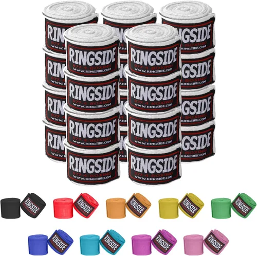Miniatura 17 de Ringside Mexican Style Boxing Hand Wraps (Pairs) - 180" Semi-Elastic Cotton Blend Wrist Support with Thumb Loop for MMA, Muay Thai, Kickboxing
