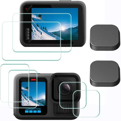 Miniatura 9 de ULBTER Protector de pantalla para cámara GoPro Hero 8 Hero8 negro + protector de pantalla de lente + cubierta de tapa de lente, protector de vidrio