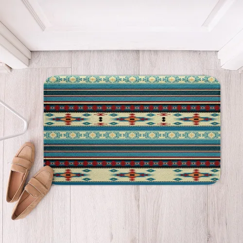 Miniatura 40 de Feelyou Aztec Bathroom Rugs Aztec Southwestern Printed Bath Mats for Bathroom Bohemian Bath Rugs for Shower Tub Cowboy Cowgirl Bathroom Accossories