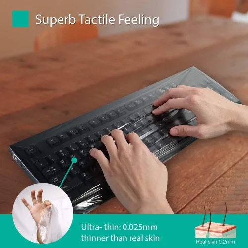 Miniatura 4 de Estilo plano totalmente cubierto, fácil de desinfectar, universal, de 0.001 in, lavable, excelente sensación táctil, impermeable, antipolvo
