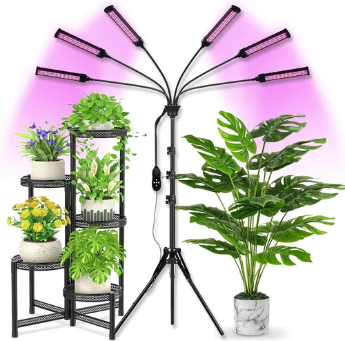 Luz LED para cultivo con cobertura mejorada y placa más grande, lámparas de crecimiento de espectro completo para luz de cultivo hidropónico de