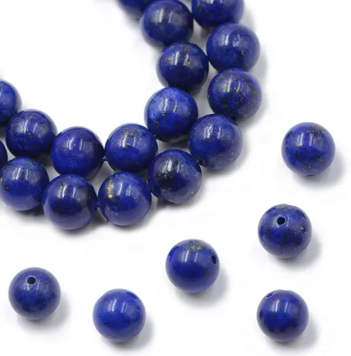 Miniatura 15 de AD Beads Cuentas redondas sueltas de piedras preciosas naturales de 15 pulgadas para pulseras, collares, aretes, manualidades, manualidades