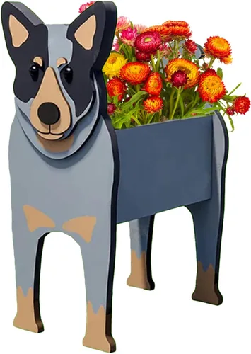 Miniatura 42 de Macetero de flores para perros, regalos para mujeres, bonitas macetas de PVC para perros, macetas para interiores y exteriores, maceta de jardín