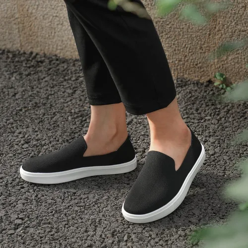 Miniatura 8 de STQ Zapatos sin cordones para mujer, transpirables, de moda, cómodos, de punto, casuales