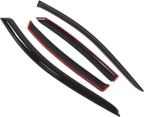 Miniatura 2 de Visor de ventana compatible con Hyundai Azera 2006-2011, DGWV2-250, deflector de montaje exterior, protector de lluvia, humo oscuro, juego de 4