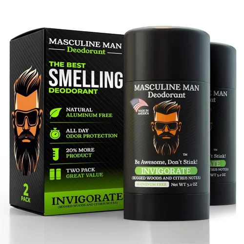 Miniatura 10 de Desodorante para hombres – Desodorante para hombre sin aluminio – Desodorantes naturales de tamaño de viaje – Protección contra el sudor