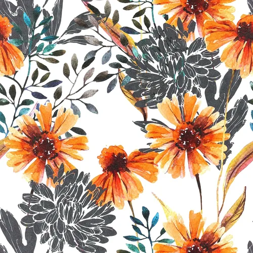 ReWallpaper Papel tapiz floral removible de 17.5 pulgadas x 23 pies, papel de contacto floral vintage, papel tapiz de girasol amarillo, rollo para