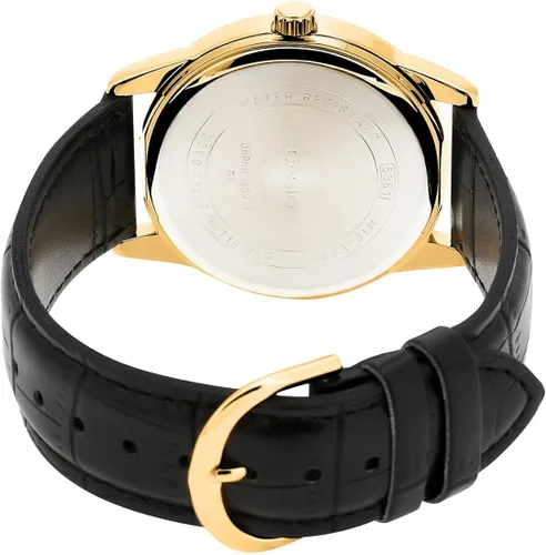 Miniatura 4 de Casio - Reloj de cuarzo japonés con correa de piel color negro 22 modelo EAW-MTP-V001GL-7B