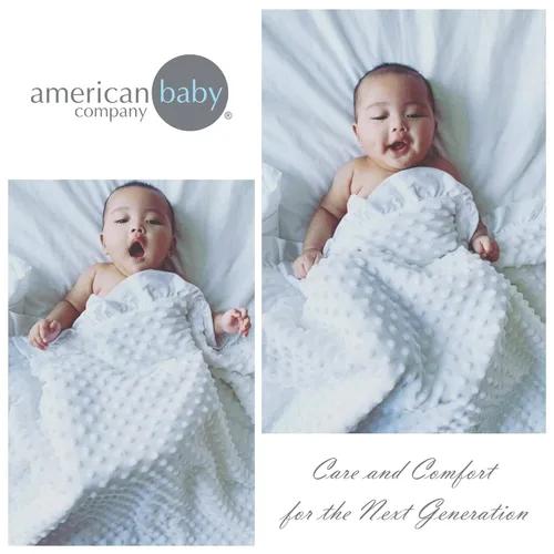 Miniatura 5 de American Baby Company Heavenly Soft Minky Dot - Juego de ropa de cama de 3 piezas para cuna, color azul, para niños y niñas