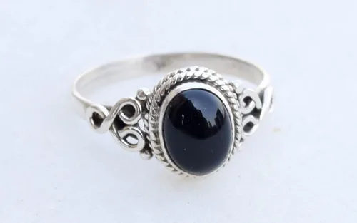 Miniatura 6 de Black Onyx Stone Ring 925 Sterling Silver Statement Ring For Women Handmade Rings Gemstone Christmas Promise Ring Size US 9 Gift For Her