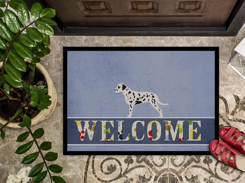 Miniatura 3 de Caroline's Treasures BB5487MAT - Felpudo dálmata de bienvenida de 18 x 27 pulgadas, para interiores y exteriores, para entrada, antideslizante