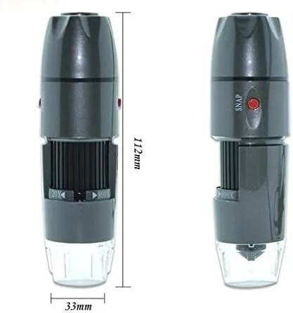 Miniatura 3 de BANGWEIER Microscopio digital USB portátil 20X ~ 800X aumento mini microscopio cámara lupa con soporte