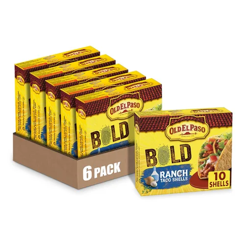 Miniatura 11 de Old El Paso Stand 'N Stuff Bold Nacho Cheese - Conchas de taco con sabor a queso de nacho, 10 unidades (paquete de 6)