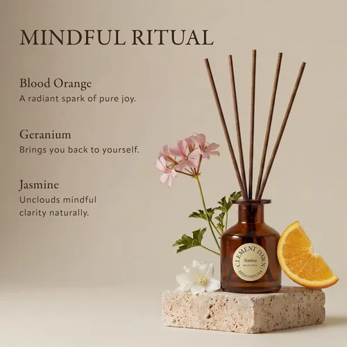 Miniatura 5 de Soréva - Juego de difusor de varillas de lujo, cítricos estimulantes, jazmín y sándalo, aceites esenciales a base de plantas, fragancia