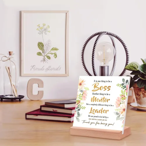 Miniatura 4 de Regalos de jefa para mujer, tarjeta de escritorio de oficina única con palabras cálidas, regalo de cumpleaños, despedida, regalo de agradecimiento