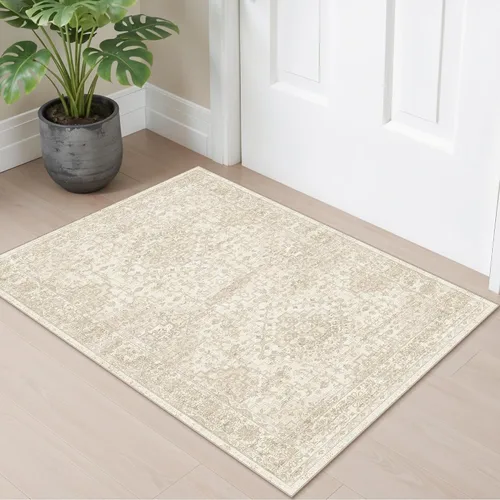 Miniatura 109 de Alfombra antideslizante lavable de 2 x 3 pies - Alfombra suave de pelo bajo para cocina, entrada y dormitorio - Tapete moderno para puerta