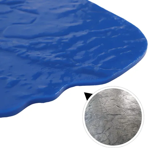 Miniatura 5 de Patrón concreto de la pizarra, 18''x18" estera azul de la piel del sello de la impresión de la textura del cemento concreto azul para imprimir