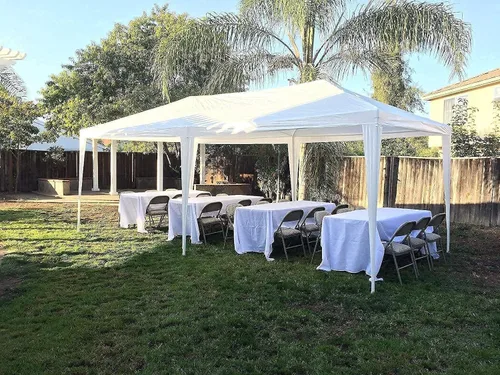 Miniatura 5 de Quictent gazebo con toldo para fiestas de bodas exterior 10 'X 20' con 6 paredes laterales extraíbles & elegante ventana de iglesia