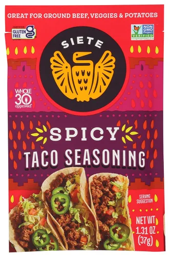Miniatura 16 de Condimento Siete Suave para taco Paleo, sin conservadores, aprobado para dieta Whole 30 (paquete de 1).