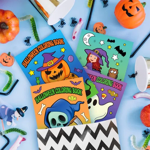 Miniatura 7 de ArtCreativity Libros para colorear de Halloween para niños, paquete de 36, mini folletos de 5 x 7 pulgadas, divertidos premios de Halloween