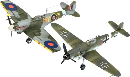Miniatura 3 de Revell RV03710 Juego de Combate Bf109G-10 & Spitfire Kit de modelo de plástico, sin pintar