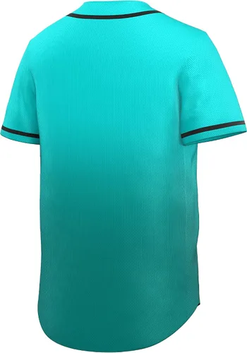 Miniatura 3 de KXK Camiseta de béisbol en blanco para hombre, casual, con botones, manga corta, uniforme deportivo de equipo activo