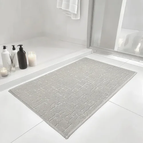Miniatura 2 de Alfombras de baño finas para debajo de la puerta, de pelo bajo, planas, en relieve, absorbentes, de secado rápido, junto a la bañera, fregadero
