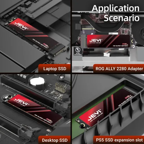 Miniatura 6 de JEYI M.2 2280 SSD disipador de calor, grafeno+hoja de cobre, ultradelgado de 0.5mm, conductividad térmica de 1500W/mK, para SSDs NVMe/SATA (5 piezas)