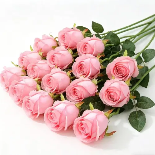 Miniatura 11 de 25Pcs Artificial Rose Flowers, Foam Fake Flowers with Stems, Real Looking, Gift Box, DIY Bouquets for Wedding Arrangements Party Home Decorations