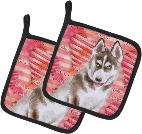 Miniatura 189 de Caroline's Treasures BB9655PTHD - Juego de soportes para ollas de cocina resistentes al calor, almohadillas calientes para horno, 7 1/2 x 7 1/2