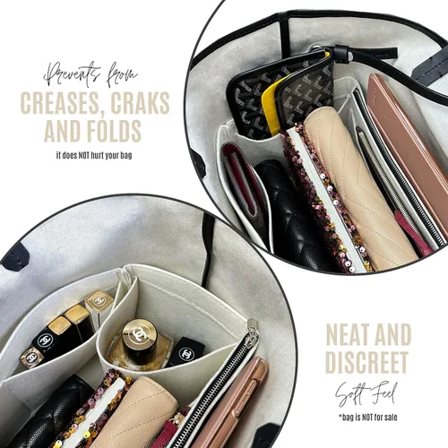 Miniatura 8 de St Louis PM - Organizador de bolsas St Louis GM Tote Bag Inserto hecho a mano 0.118 in Lana Premium Fieltro Snug Robusta Cremallera plateada