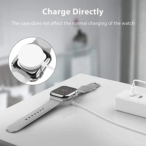 Miniatura 4 de Paquete de 2 fundas de vidrio templado de 1.77 pulgadas compatibles con Apple Watch Series 8 7 fundas protectoras de pantalla de vidrio templado